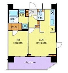 東京メトロ日比谷線 南千住駅 徒歩9分の賃貸マンション 5階1LDKの間取り