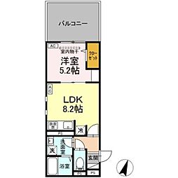 セレスティア鷺宮II 1LDKの間取図画像