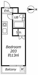 メゾン・ド・エピナール ワンルームの間取図画像