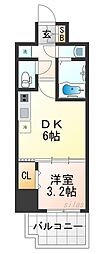 ArtizA尼崎立花 1DKの間取図画像