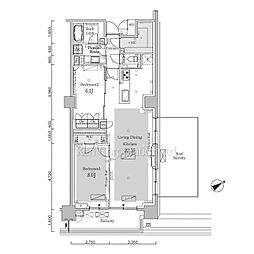PARKAXISPREMIER南青山五丁目 2LDKの間取図画像