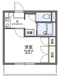 レオパレスカサベルデ 1Kの間取図画像
