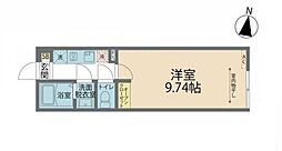 小田急小田原線 相模大野駅 徒歩8分の賃貸アパート 1階1Kの間取り