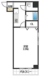いわき6番館 1Kの間取図画像