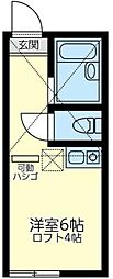 ユナイトさくらブルーム ワンルームの間取図画像