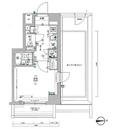 スパシエアルカーノ府中 10階1Kの間取り