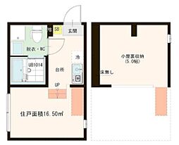ヒロッズ篠崎 ワンルームの間取図画像