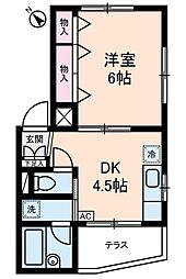 ルプレ荻窪 1DKの間取図画像
