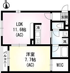 陽だまりの詩 1LDKの間取図画像