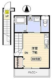 ｌｅ ｃｉｅｌ田無 2階ワンルームの間取り