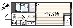 アポーラ中野 1Kの間取図画像