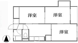 西岡ビル 3Kの間取図画像
