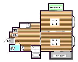 メジテラーネ薬院 2DKの間取図画像