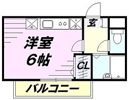 プチ・フラゴラ ワンルームの間取図画像