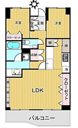 本郷壱岐坂ハイツ 2LDKの間取図画像