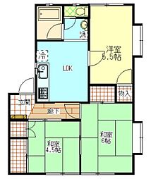 コーポ小川 3DKの間取図画像