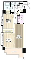 オーシャンプラザアネックス 2LDKの間取図画像