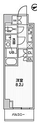 ALTERNAOTSUKA 1Kの間取図画像