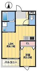 仮称)早良区飯倉6丁目新築AP 1LDKの間取図画像