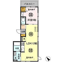 ノルン 3階1LDKの間取り
