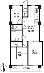 加納マンション 3DKの間取図画像