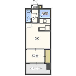 エステート・モアシャトー薬院 1LDKの間取図画像