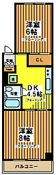 工東フラット 2DKの間取図画像