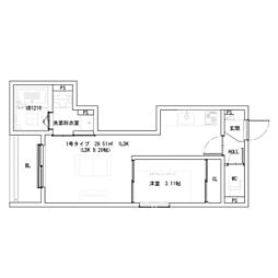 REGALEST堺市駅 1LDKの間取図画像