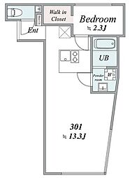 trias270 1LDKの間取図画像