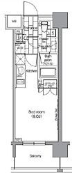 パークハビオ恵比寿 ワンルームの間取図画像