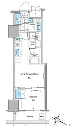 ルフォンプログレ北新宿 1LDKの間取図画像