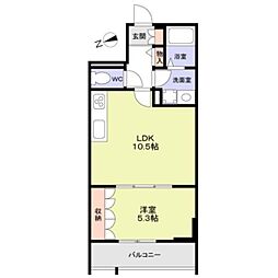 Green Toshin 1LDKの間取図画像