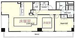 ポレスター町田中町 4階1LDKの間取り