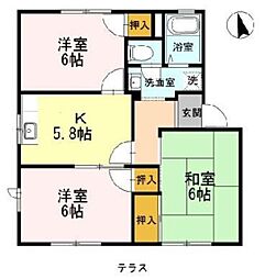 間取図画像 3DK