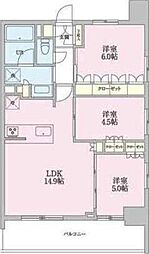 アーバンパーク立石 12階3LDKの間取り