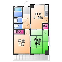 ジョリエビル 2DKの間取図画像
