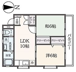 間取図画像 2LDK