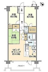 グランシティ湘南海岸マリナージュ・スクエア 3LDKの間取図画像