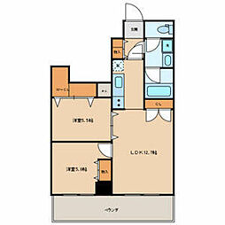 アーバンレックス西新井2 2LDKの間取図画像