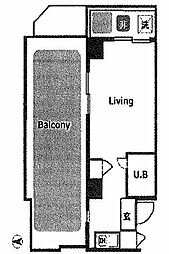 スカイコート渋谷 ワンルームの間取図画像