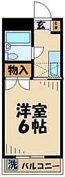 ハイランド伊藤 1Kの間取図画像
