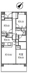 アソシエール溝の口 3LDKの間取図画像