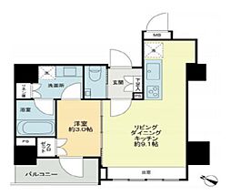 コノエ一番町 1LDKの間取図画像