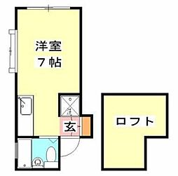 グレートとどろき ワンルームの間取図画像
