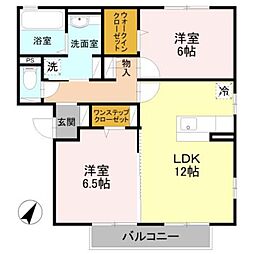 エクセルフォート 2LDKの間取図画像