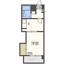 サンヴィレッジ平尾 1Kの間取図画像