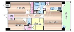 レジディア千里万博公園 3LDKの間取図画像