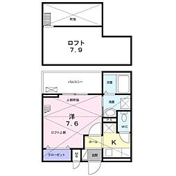 フェリーチェ 1Kの間取図画像