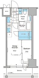 ルフォンプログレ横浜関内 1DKの間取図画像