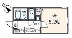 Ｌａｇｏｏｎ　ＥＮ 1階1Kの間取り